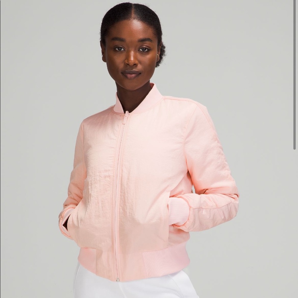 Lululemon Non Stop Bomber Reversible Pink Mist